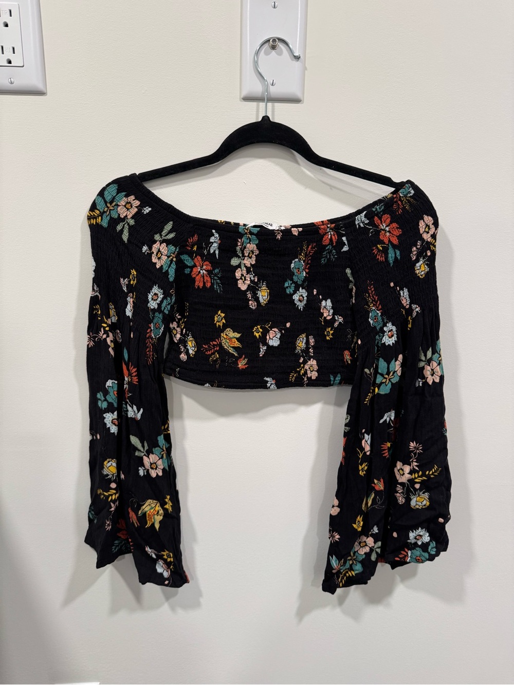 Pull & Bear Flower Crop Top